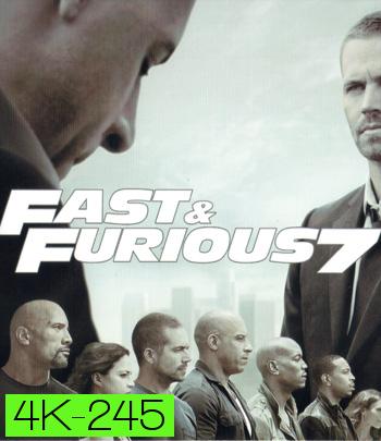 4K - Fast & Furious 7 (2015) เร็ว..แรงทะลุนรก 7 - แผ่นหนัง 4K UHD